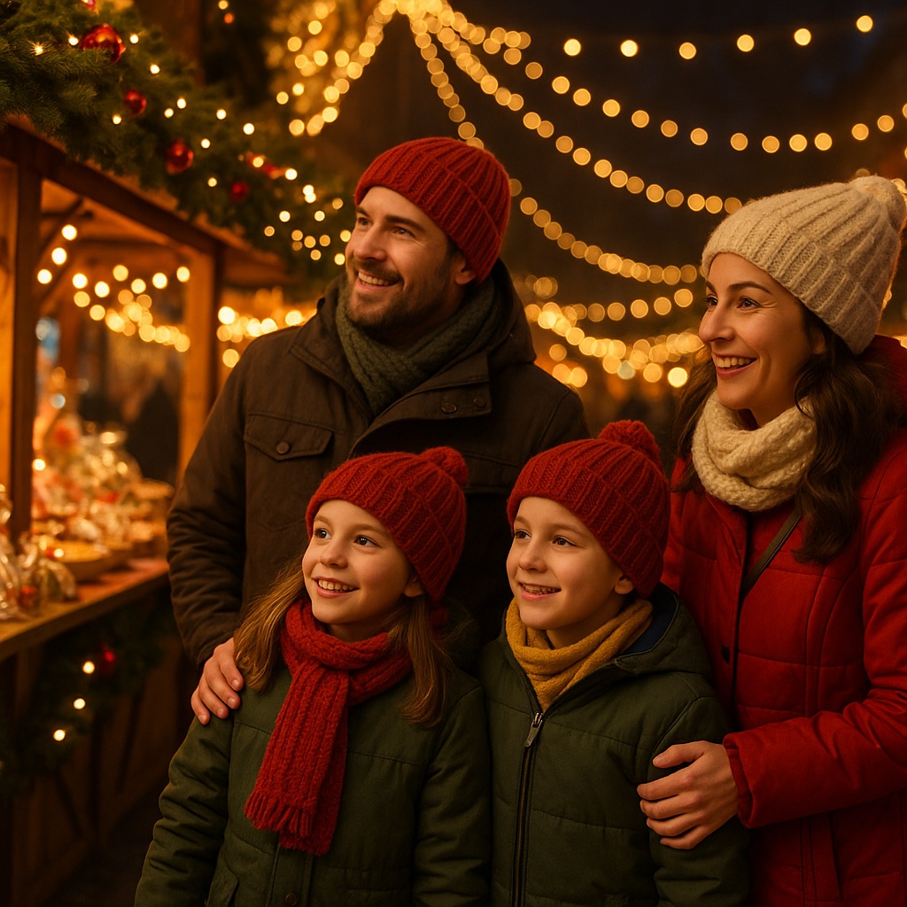 Srpska porodica uživa na božićnom marketu u Velikoj Britaniji okružena svetlima i prazničnom atmosferom