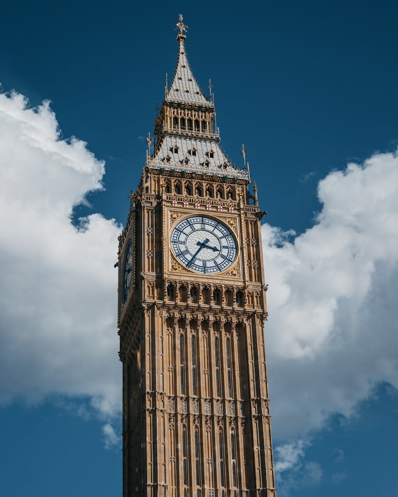 London Westminster Bridge och Big Ben landmärken