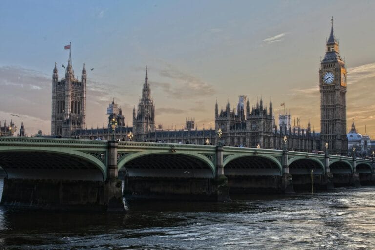 Big Ben och Westminster i kvällsljus