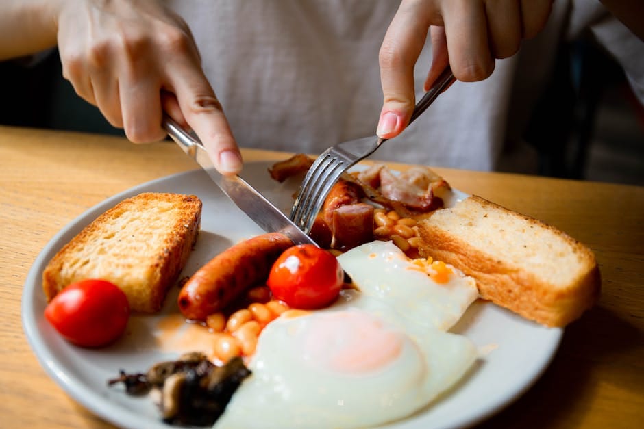 engelsk frukost helkomponenter