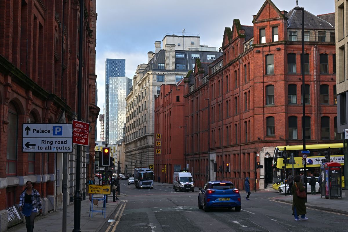 Gator i centrala Manchester